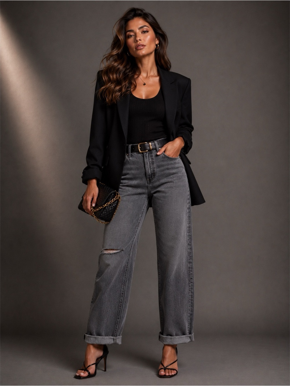 NWT Etica Marlowe Slim Boyfriend Jeans - Stormy Skies